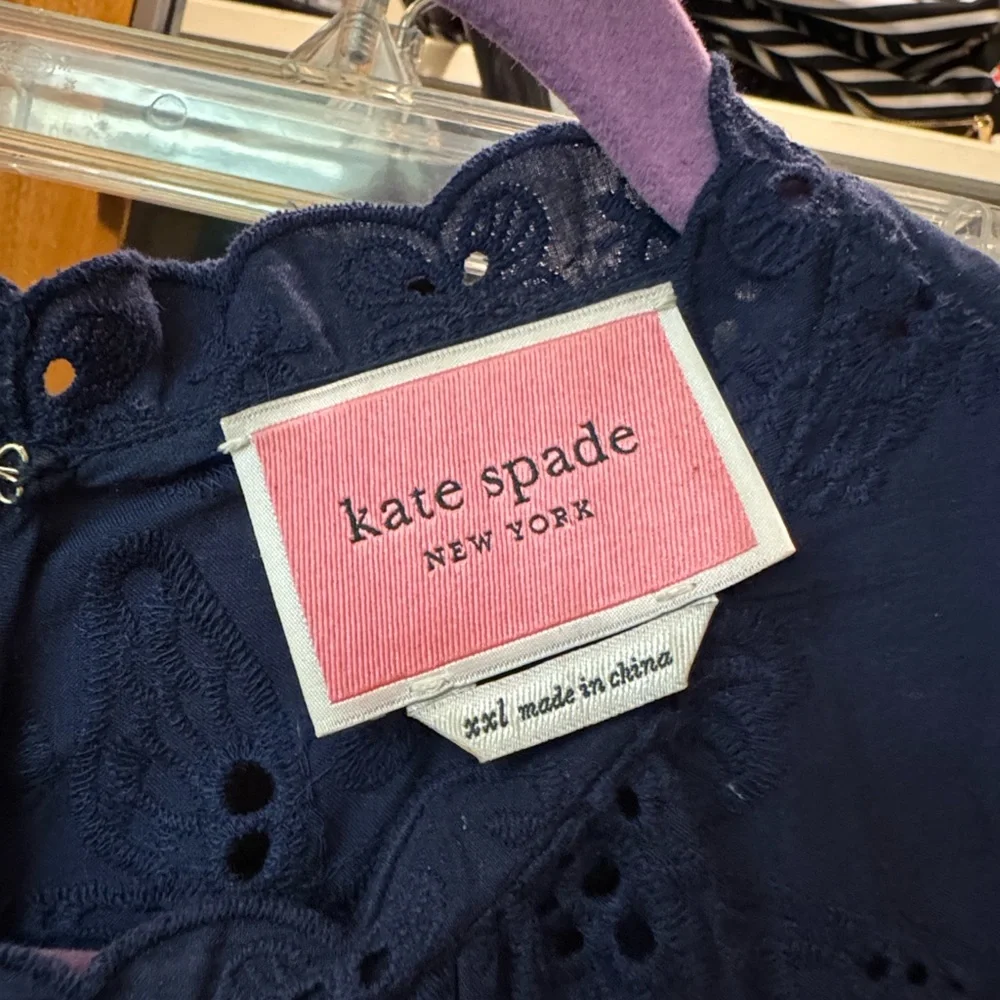 Kate Spade Navy Eyelet Casual Dress - Picture 4 of 4